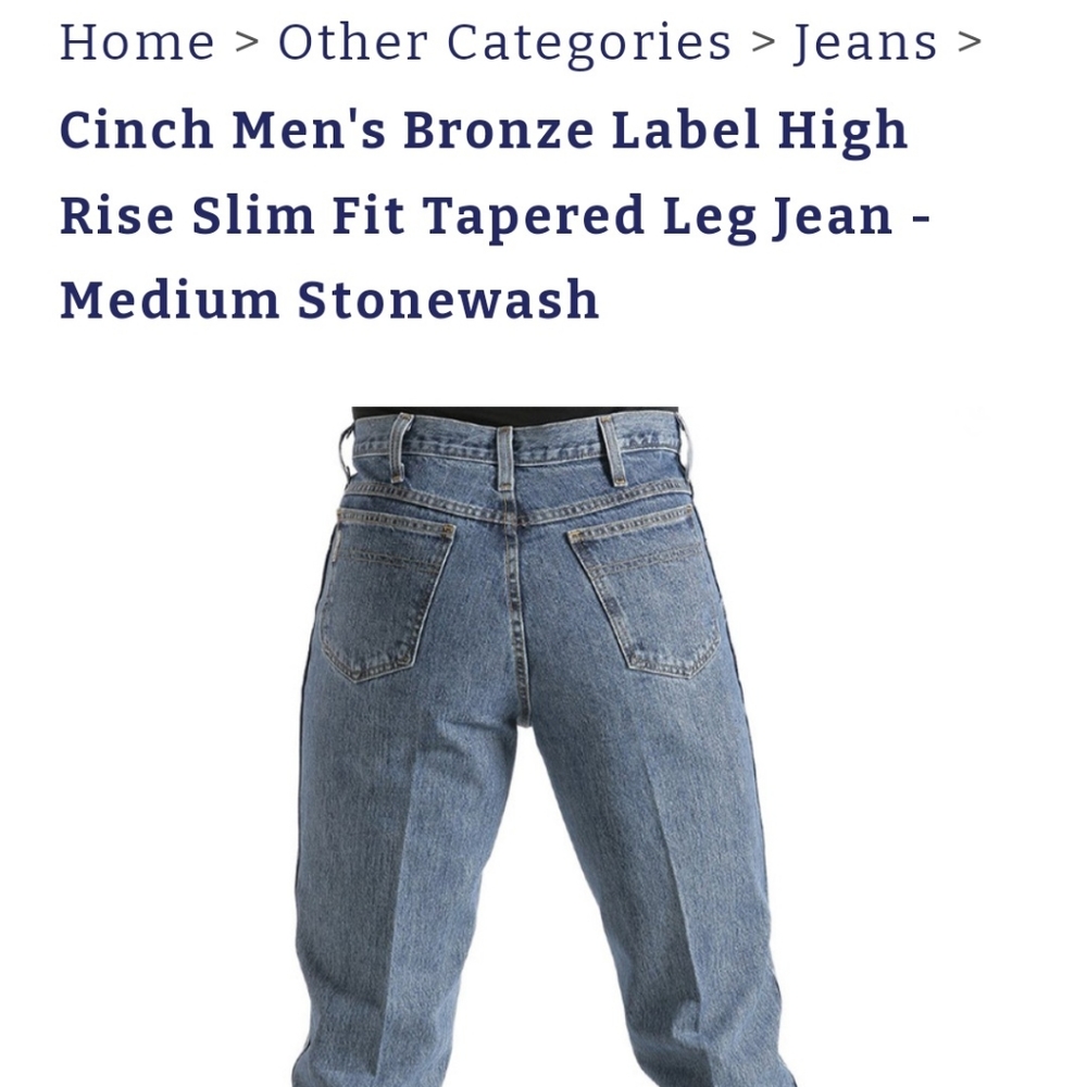 Cinch Bronze Label Mens jean 38x36 - Picture 5 of 5